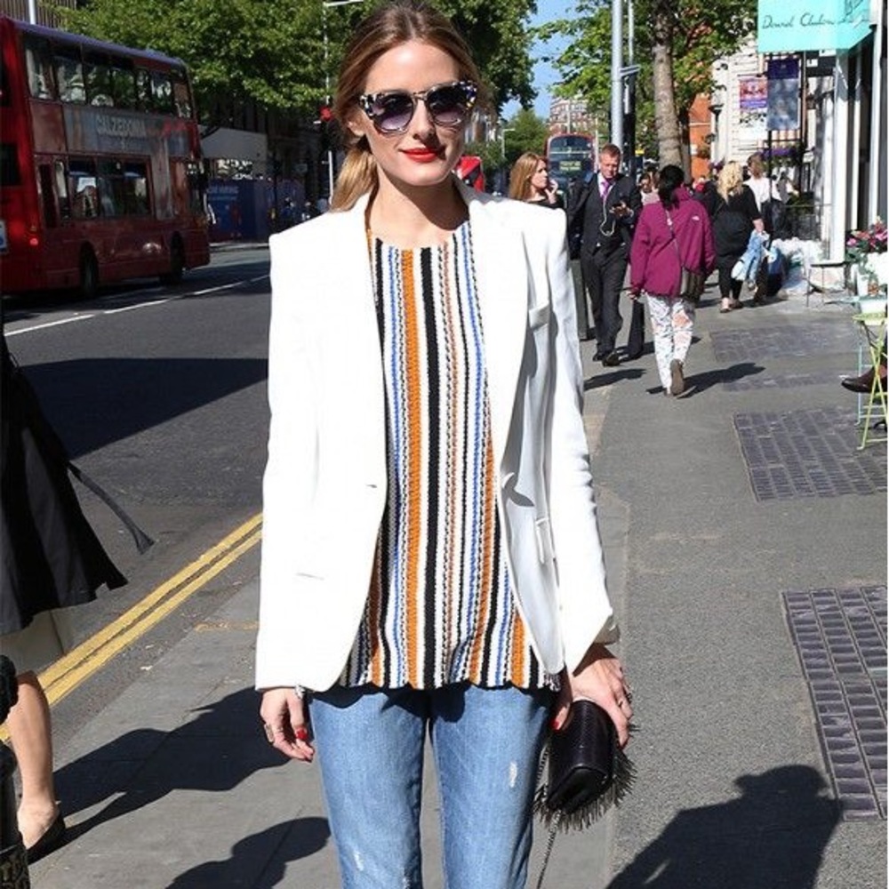 Zara striped knit vest